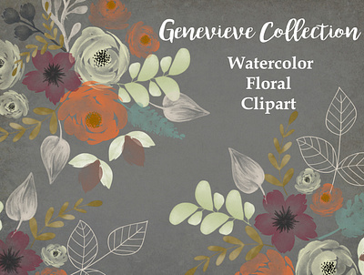 Genevieve Collection design illustration instant download png printables watercolor watercolor florals watercolor flower watercolor flowers watercolor illustration wedding design