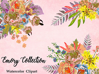 Emory Collection design illustration instant download png printables watercolor watercolor florals watercolor flower watercolor flowers watercolor illustration wedding design