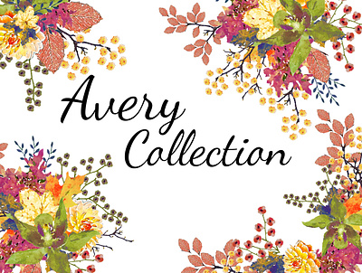 Avery Collection design illustration instant download png printables watercolor watercolor florals watercolor flower watercolor flowers watercolor illustration wedding design
