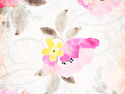 Whimsical watercolor florals in shades of pink, gray and yellow illustration watercolor florals watercolor flower watercolor flowers watercolor illustration