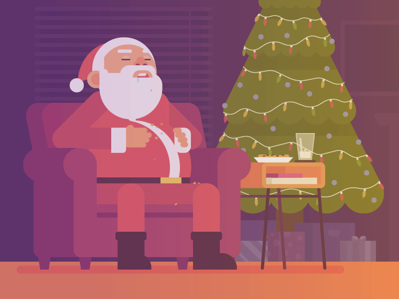 Fat Santa after effects animated gif character animation christmas gif loop merry christmas motion graphic santa