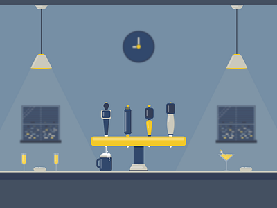 Beer Tap 2d animation animated video animation bar bar tap beer beer tap champagne drinks explainer video window wine