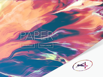 Paper Concept 3d abstract app store download button ios landing page paint paper ui ux visual design webpage