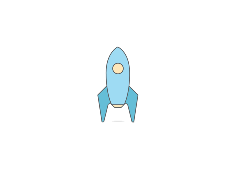 Simple Rocket Ship animation fire flat gif illustration launch looping gif motion graphic design rocket ship space spaceship