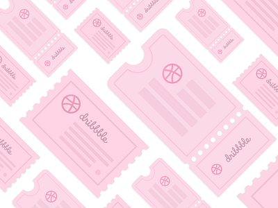 Dribbble Tickets Storm illustration invite material design pattern pink sketch tickets