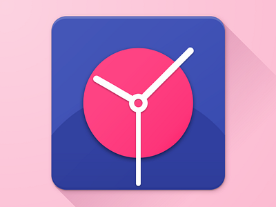 Bold Watch Face Product Icon android android wear blue icon material design pink product icon sketch smartwatch watch watchface