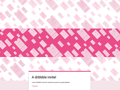 Dribbble Tickets Banner on Forms