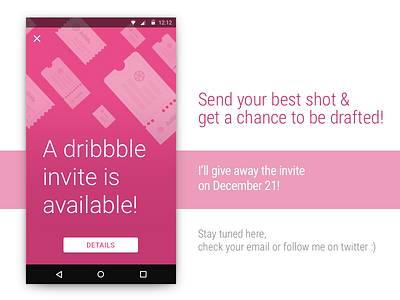 A dribbble invite giveaway