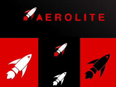 AEROLITE rocketship logo branding dailylogochallenge design illustration logo minimal vector