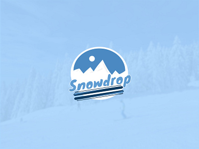 Snowdrop/ ski mountain resort branding dailylogochallenge design flat illustration logo logodesign minimal typography vector