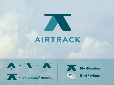 Airtrack / airline logo airlinelogo branding dailylogochallenge design flat illustration intelligent logo minimal smart vector