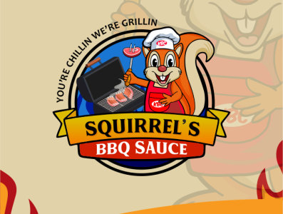 Squirel Chef animation design illustration logo vector