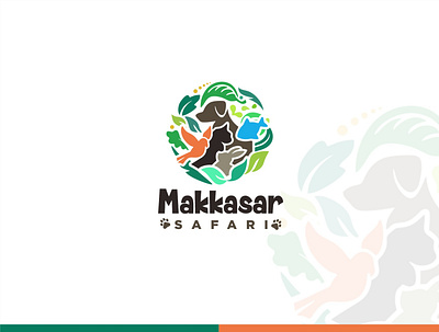 Makasar Safari animation design illustration logo typography vector