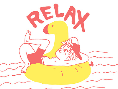 relax max characters chill holidays illustration illustration art illustrations illustrator people relax sea summer