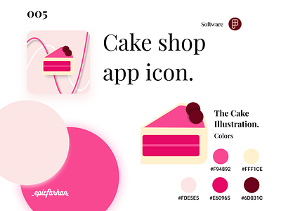 Cake shop app icon :: Daily UI 005 appicon branding daily dailyui design figma graphic design icon illustration logo ui vector