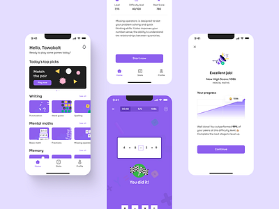 A mental game app design ui ui design uiux