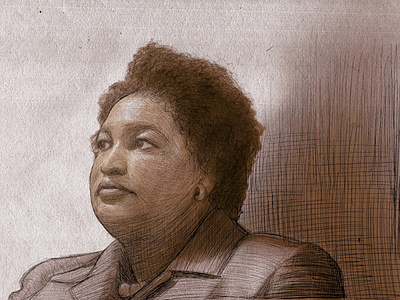 Stacey Abrams drawing illustration political politician portrait portrait art portrait illustration procreate stacey abrams