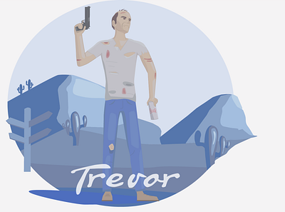 Trevor 1.2 gta5 gun illustration lettering