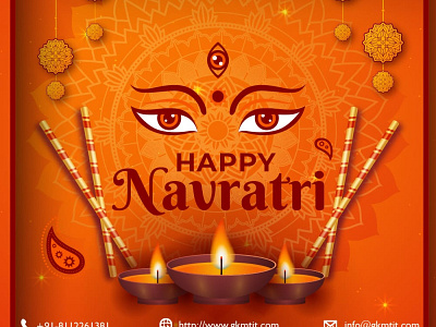 Happy Navratri Marketing Post