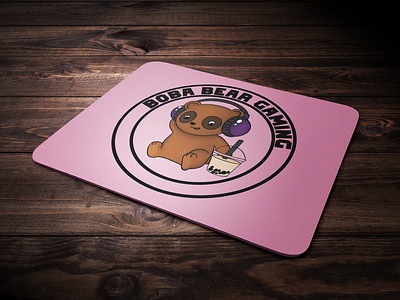 Boba Bear Gaming Mouse Pad Mockup