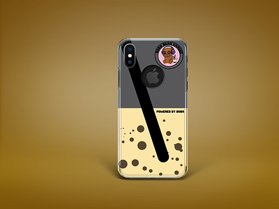 Boba Bear Gaming Phone Case branding design illustration logo vector