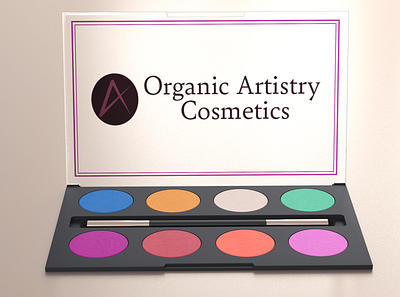 Organic Artistry Makeup Palette branding design graphic design illustration illustrator logo typography vector