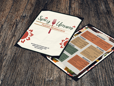 SpicyUmami Menu and Magazine Ad