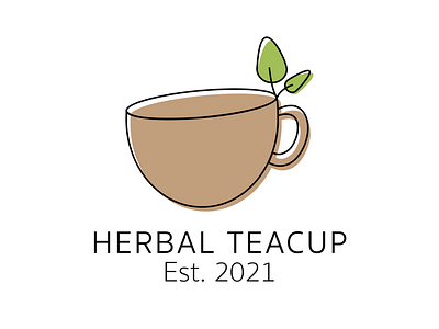 Herbal Teacup branding design graphic design illustration illustrator logo minimal vector