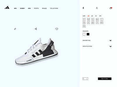 Adidas Web Concept UI adidas concept design layout design shoes ui ui design website design