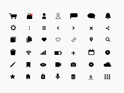UI Icon Set Practice buttons icon design icons mobile design symbols ui ui design website design