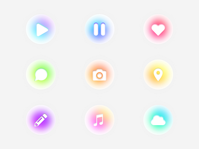 UI Glass Icon Set