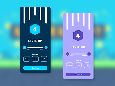 UI Level Up Screen | Mobile app dark dark mode design game graphic design layout design level level up light light mode mobile mode ui ui design website design