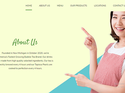 "That Boba Tho" About us graphic design web design website design