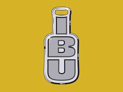 IBU Bottle Opener beer beer opener branding craft beer lettering mock up vector