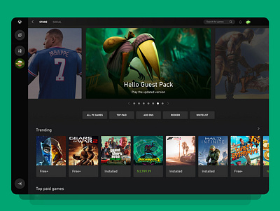 Xbox desktop app ui