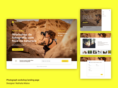 Workshop - Landing page brasil course drawer landingpage menu photographer uidesign uistudy workshop workshops