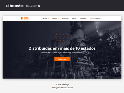 Study: Copel website redesign brasil brazil city company copel dark design eletricity energia energy orange photography redesign uidesign uiux visualdesign webdesign