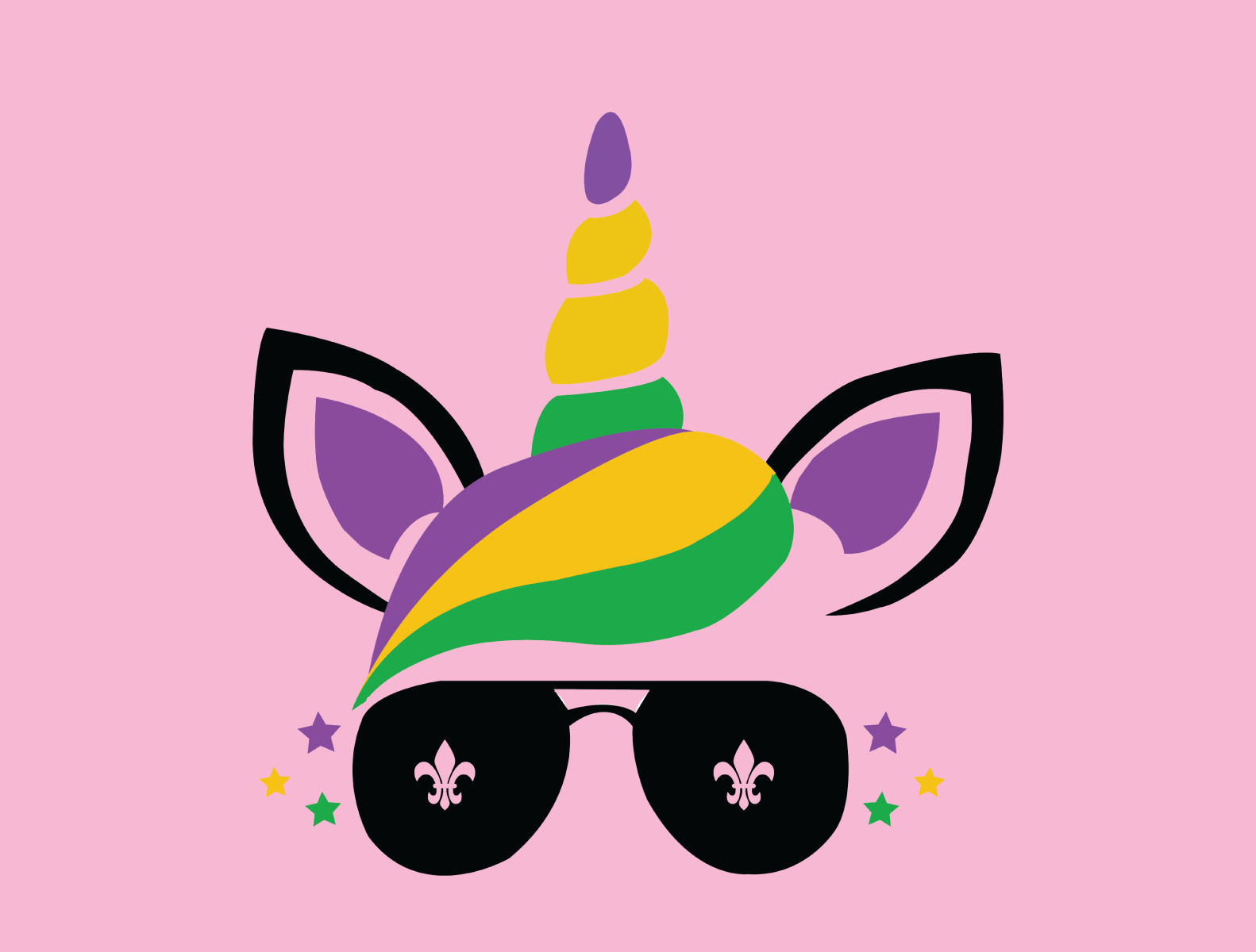Mardi Gras Unicorn by Exclusive Art Usa on Dribbble