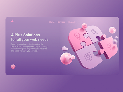 A Plus Solutions Landing Page design landing page design ui web