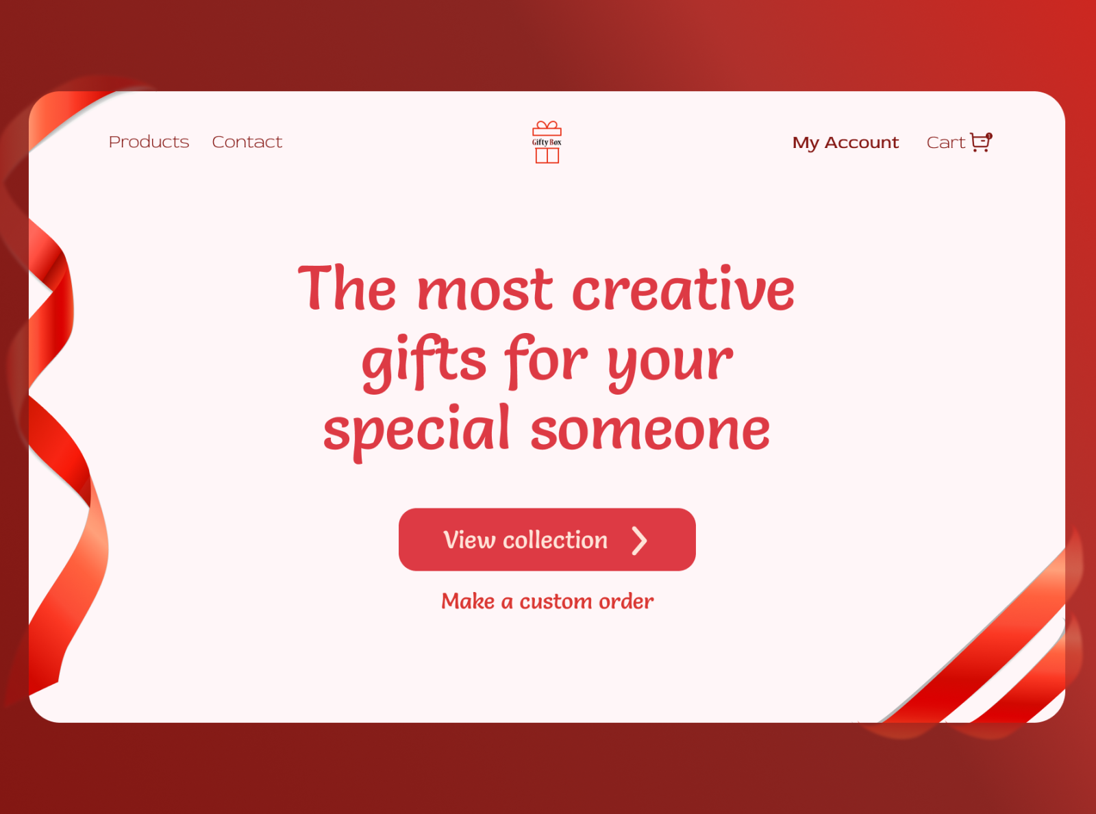 Online Gift Shop Landing Page by Ana Tasevska on Dribbble