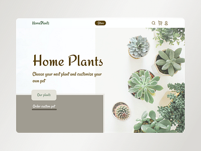 Home Plants Landing Page design landing page design ui web