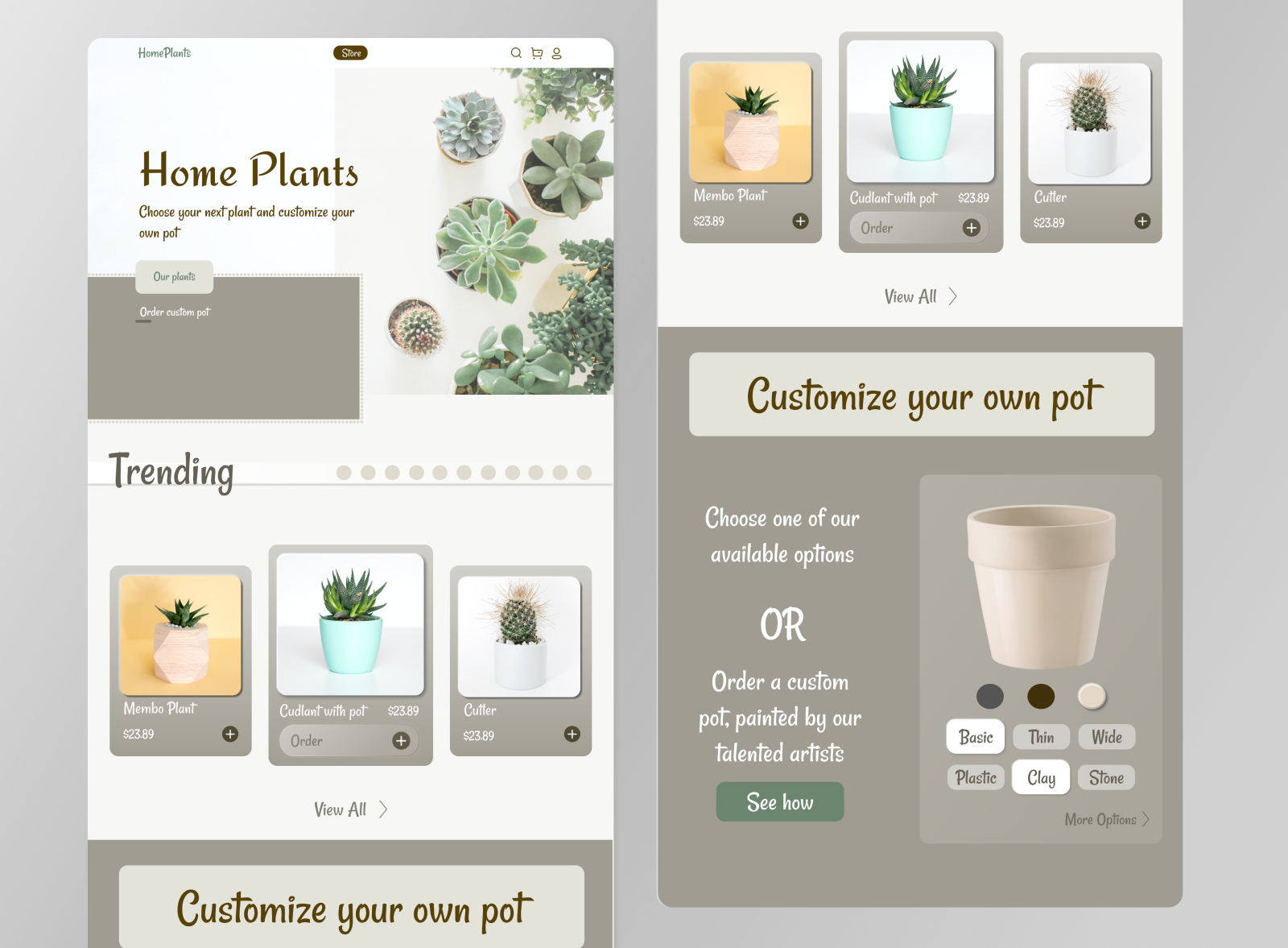Home Plants Design by Ana Tasevska on Dribbble