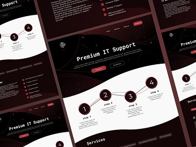 Premium IT Support Concept Website design landing page design ui web