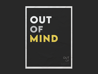 Out of mind branding design graphic design typography vector