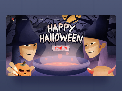 halloween illustration web