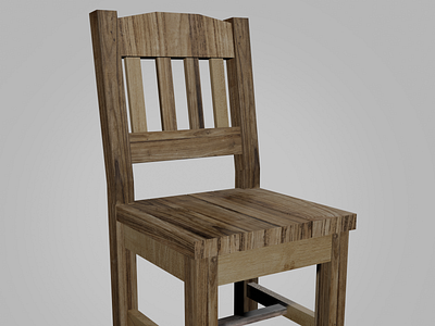 Lowpoly Wooden Chair 3d art 3d design 3d model 3d modeler blender blender3d evee render furniture design interior design