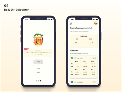 Daily UI #4: Calculator animal crossing app daily ui dailyui dailyuichallenge mobile ui ux