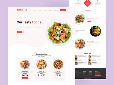 Food landing page food food landing page landing page uxdesigner