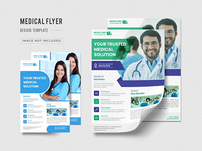 Medical Healthcare Flyer Template ads branding business business card clean corporate design identity illustration letterhead logo medical flyer new social stationery ui vector
