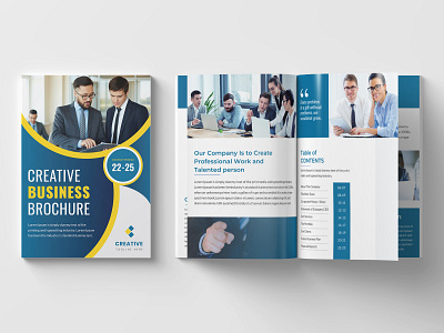 Corporate Brochure Profile Template annual report branding brochure cover creative design flyer flyer design graphic design minimal modern profile set stationery